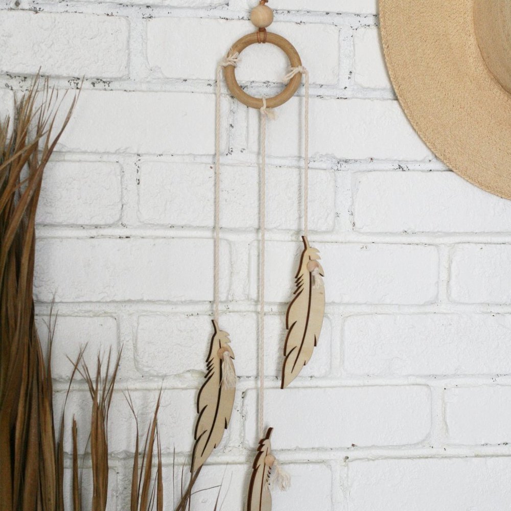 SOLD Handmade feather Dream Catcher Wall Hanging - Picture 5 of 9